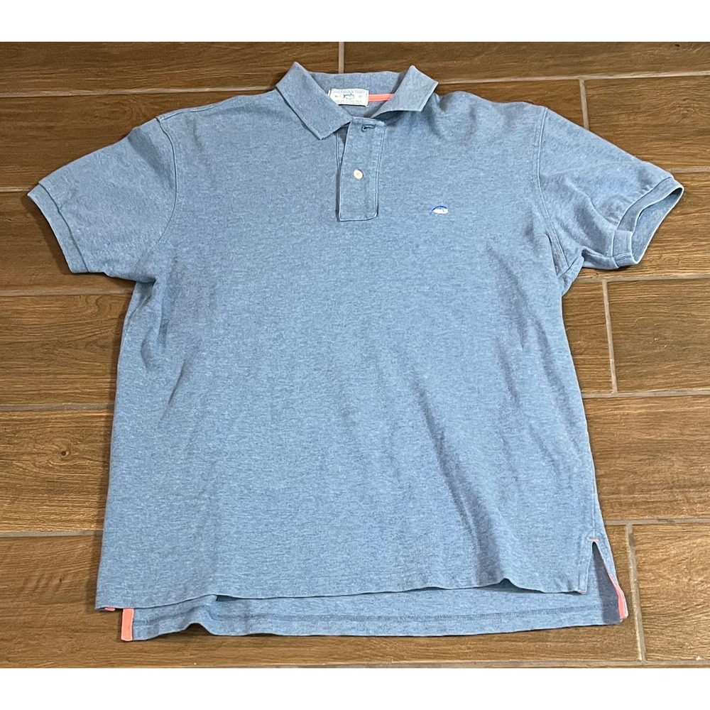 Southern Tide Mens Skipjack Polo Shirt Blue Heathered Stretch Size Medium